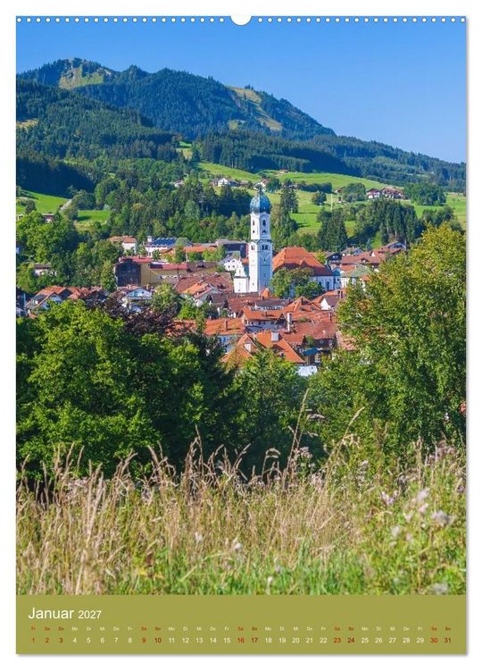 Produktbild: Malerische Allg&auml;u Impressionen. Alpen, Seen und Altst&auml;dte (hochwertiger Premium Wandkalender 2027 DIN A2 hoch), Kunstdruck in Hochglanz