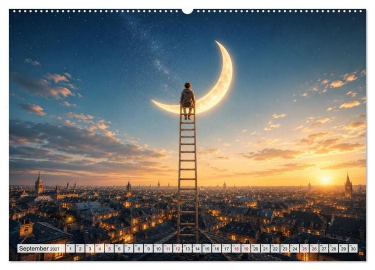 Produktbild: Fantastische Illusionen - Mystischer Kunstkalender (Wandkalender 2027 DIN A2 quer), CALVENDO Monatskalender