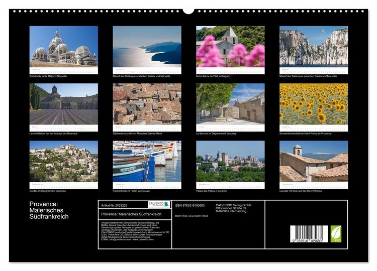 Produktbild: Provence: Malerisches S&uuml;dfrankreich (hochwertiger Premium Wandkalender 2026 DIN A2 quer), Kunstdruck in Hochglanz