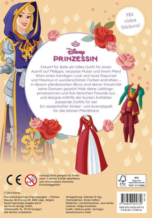 Produktbild: Disney Prinzessin: Zauberhafter Styling-Spa&szlig; - Stickern - Malen - Stylen
