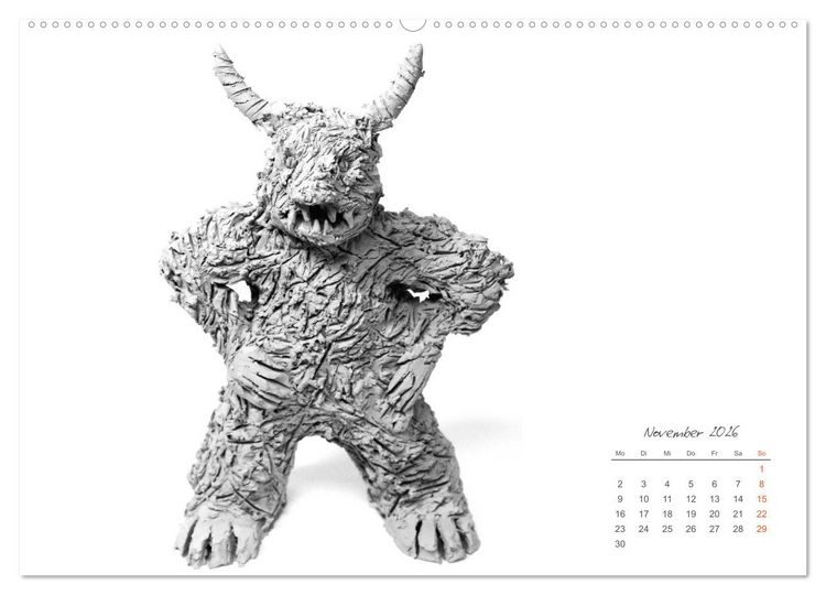 Produktbild: Gef&uuml;hle in Ton geformt - Intuitives plastisches Gestalten mit Tonerde (hochwertiger Premium Wandkalender 2026 DIN A2 quer), Kunstdruck in Hochglanz