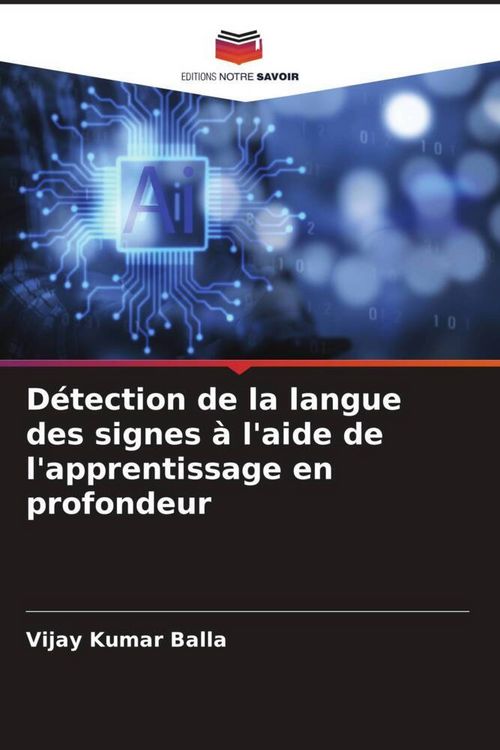 Produktbild: D&eacute;tection de la langue des signes &agrave; l'aide de l'apprentissage en profondeur