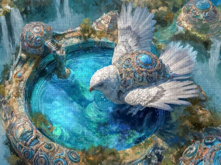 Produktbild: CALVENDO Puzzle Fantasiekreaturen am Wasser | 1000 Teile Lege-Gr&ouml;&szlig;e 64x48cm Foto-Puzzle f&uuml;r gl&uuml;ckliche Stunden