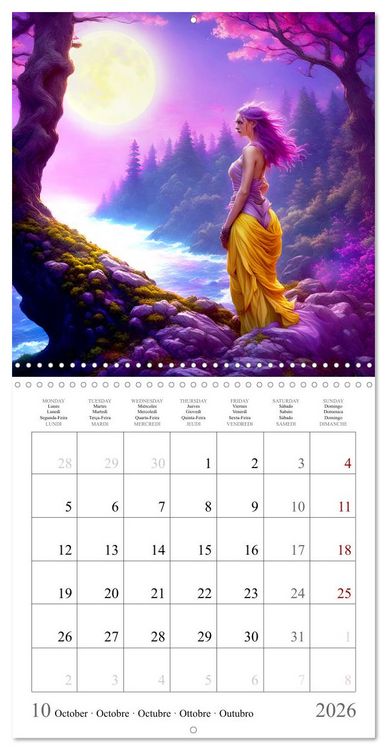 Produktbild: Nuits exotiques (Calendrier mural carr&eacute; 2026 30x30 cm) Calendrier double avec une page pour vos prises de notes