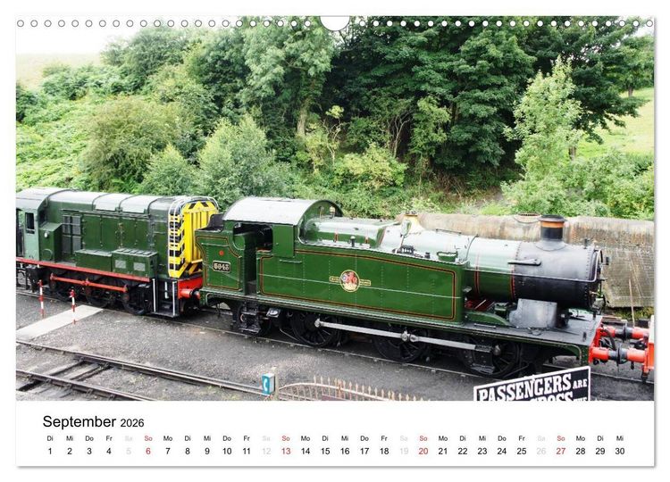 Produktbild: Nostalgische Eisenbahnen Englands (Wandkalender 2026 DIN A3 quer), CALVENDO Monatskalender