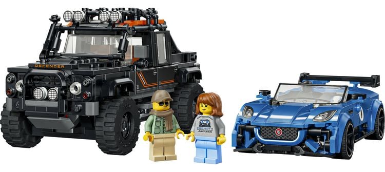 Produktbild: LEGO Speed Champions 77264 Jaguar Project 7 & Land Rover Defender, Spielzeugautos f&uuml;r Kinder