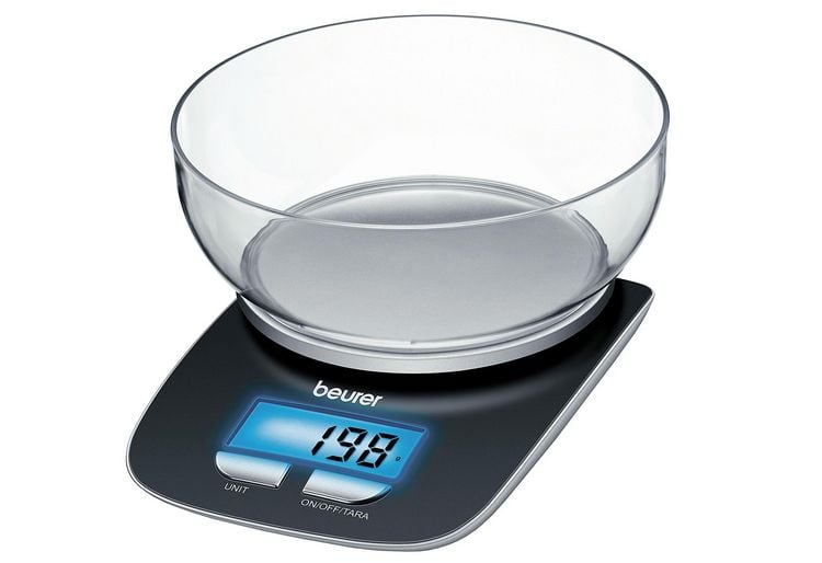 Produktbild: Beurer KS25 K&uuml;chenwaage digital mit Messschale W&auml;gebereich (max.)=3kg Schwarz 220 x 150 x 50