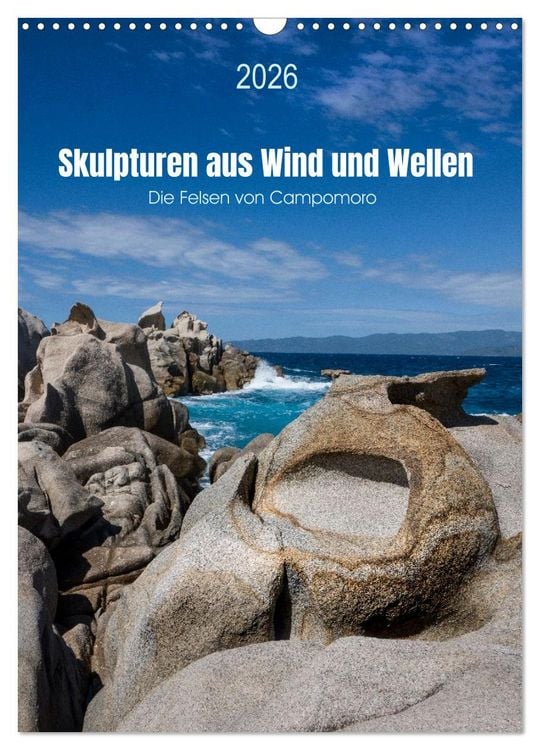 Produktbild: Skulpturen aus Wind und Wellen (Wandkalender 2026 DIN A3 hoch), CALVENDO Monatskalender