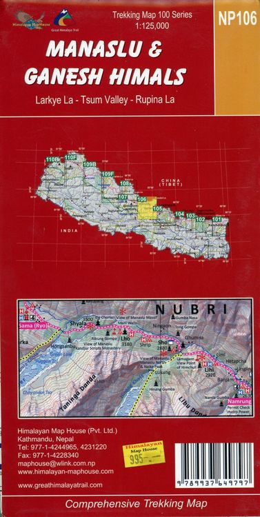 Produktbild: Manaslu & Ganesh Himals 1:125 000 NP106