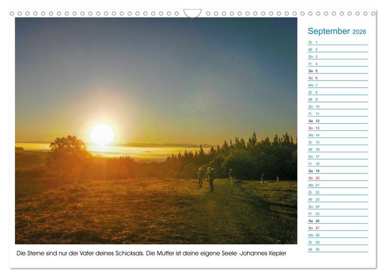 Produktbild: Mein Weg nach Santiago de Compostela mit Zitaten (Wandkalender 2026 DIN A3 quer), CALVENDO Monatskalender