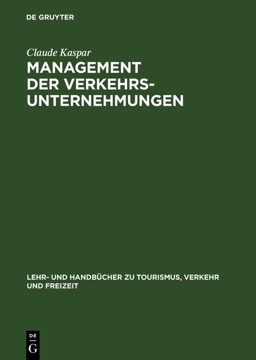 Produktbild: Management der Verkehrsunternehmungen