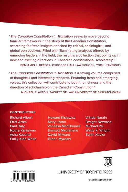 Produktbild: The Canadian Constitution in Transition