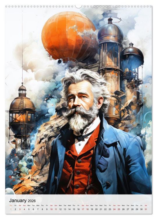 Produktbild: Novel Canvas (Wall Calendar 2026 DIN A2 portrait), CALVENDO 12 Month Wall Calendar