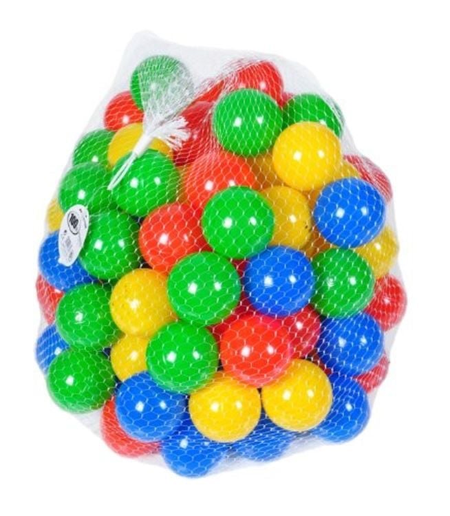 Produktbild: Knorrtoys 56789 - Ballset 100 bunte Plastikbälle für Bällebad, 6 cm Durchmesser, im Netz