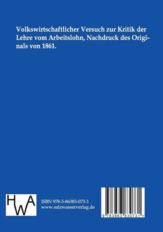 Produktbild: Zur Kritik der Lehre vom Arbeitslohn