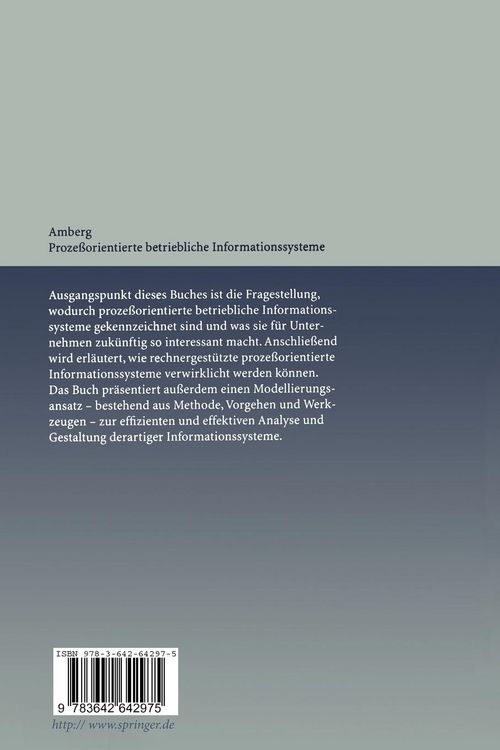 Produktbild: Proze&szlig;orientierte betriebliche Informationssysteme
