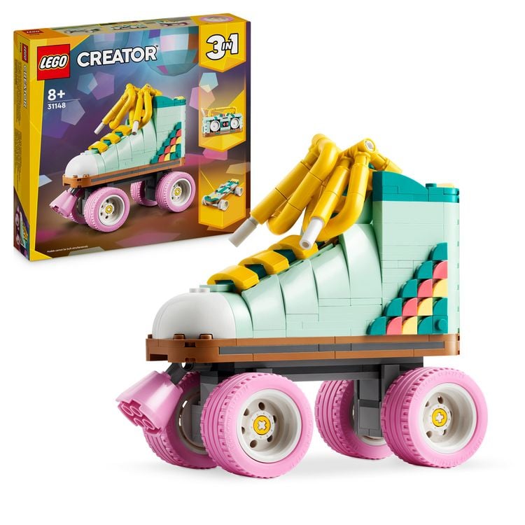 Produktbild: LEGO Creator 3in1 31148 Rollschuh, Spielzeug mit Skateboard und Boombox