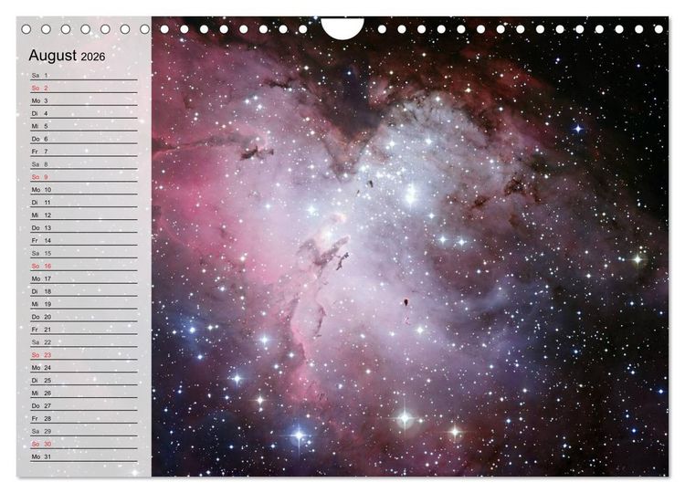Produktbild: Universum. Farbenpracht der Gasnebel (Wandkalender 2026 DIN A4 quer), CALVENDO Monatskalender