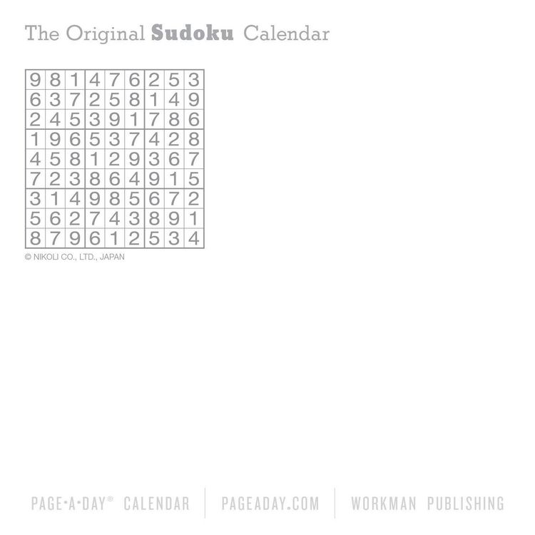 Produktbild: Original Sudoku Page-A-Day(r) Calendar 2026