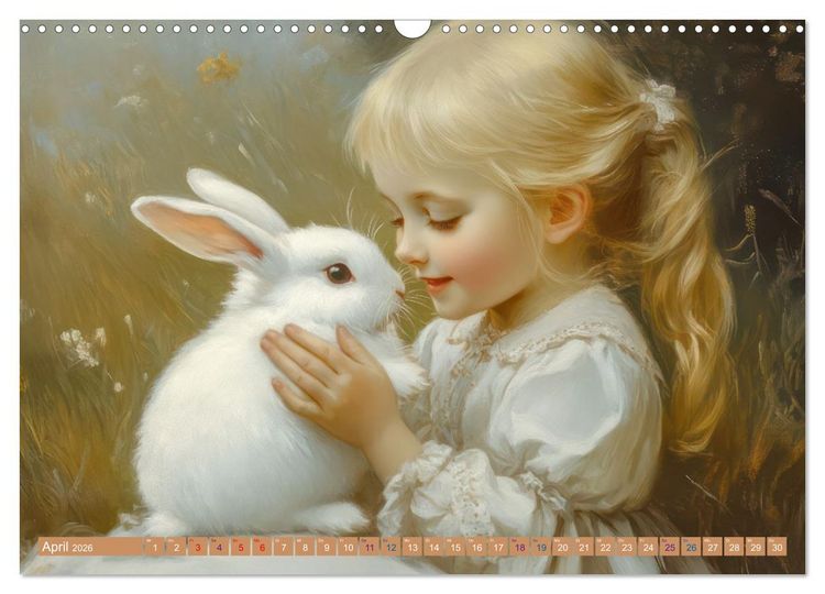 Produktbild: Vertr&auml;umte Begegnungen - Kinderkalender (Wandkalender 2026 DIN A3 quer), CALVENDO Monatskalender