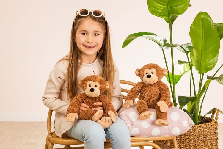 Produktbild: Teddy Hermann 93945 - &Auml;ffchen Ricky, Affe-Pl&uuml;schtier, 32 cm, Herzekind
