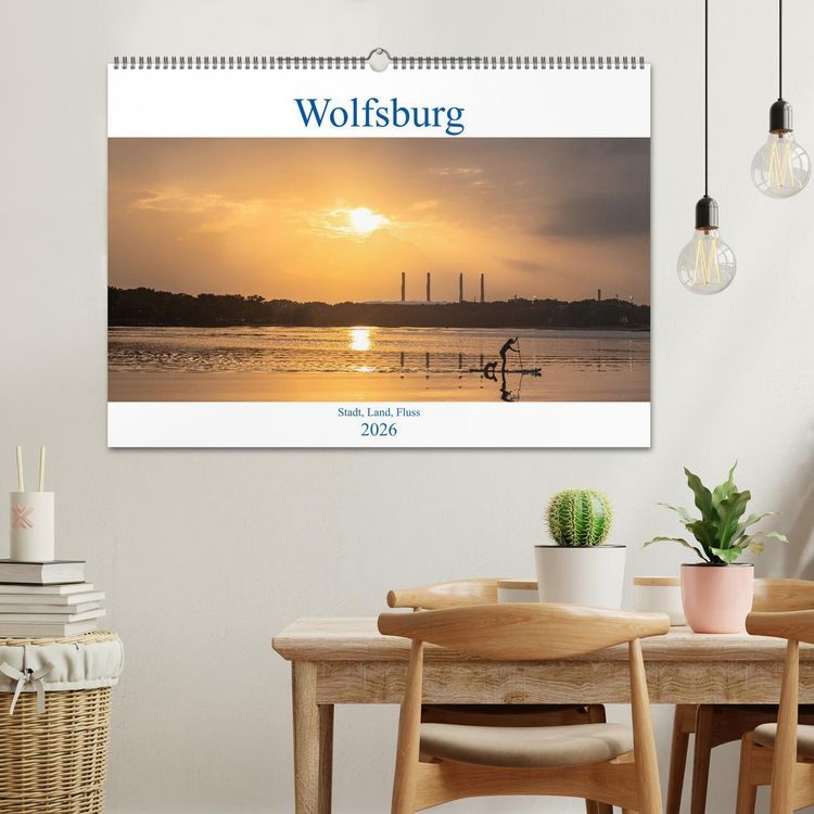 Produktbild: Wolfsburg - Stadt, Land, Fluss (Wandkalender 2026 DIN A2 quer), CALVENDO Monatskalender