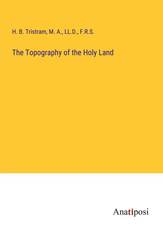 Produktbild: The Topography of the Holy Land