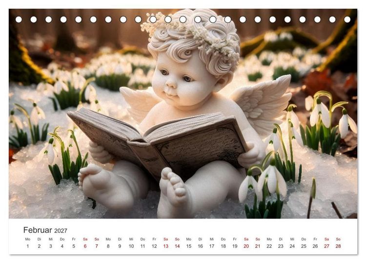 Produktbild: Niedliche Putten (Tischkalender 2027 DIN A5 quer), CALVENDO Monatskalender