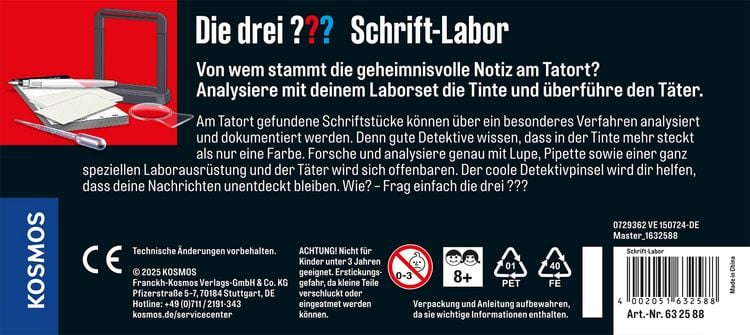 Produktbild: Die drei ??? Schrift-Labor (XL-Dose)