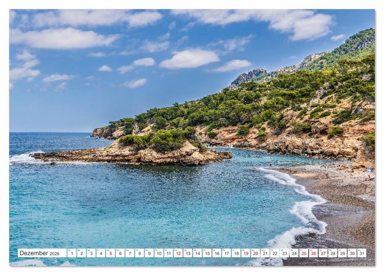 Produktbild: Mallorca - Traumhafte Buchten (Tischkalender 2026 DIN A5 quer), CALVENDO Monatskalender