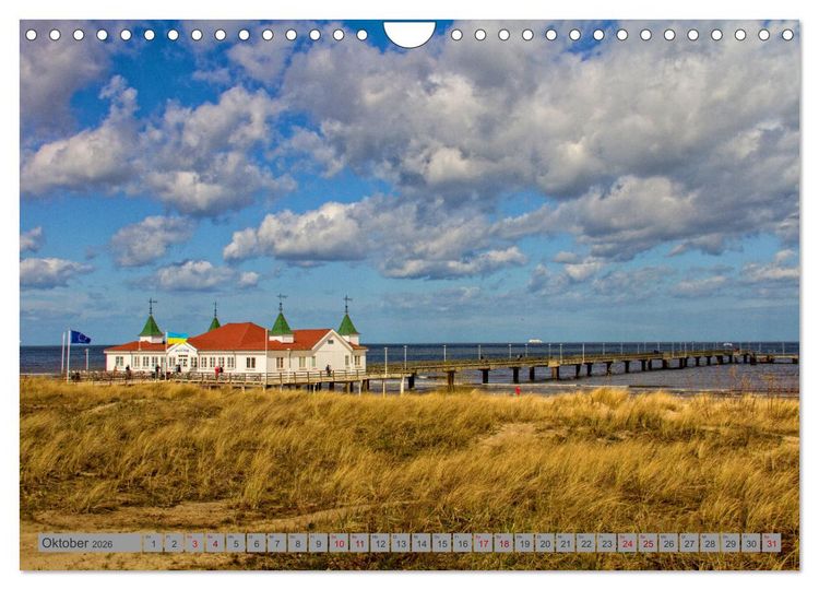 Produktbild: Das Kaiserbad Ahlbeck &ndash; Augenblicke eines Apriltages von der Ostseeinsel Usedom (Wandkalender 2026 DIN A4 quer), CALVENDO Monatskalender