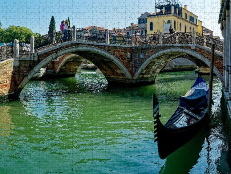 Produktbild: CALVENDO Puzzle Ponte Tre Ponti, Sestiere Santa Croce | 1000 Teile Lege-Gr&ouml;&szlig;e 64x48cm Foto-Puzzle f&uuml;r gl&uuml;ckliche Stunden