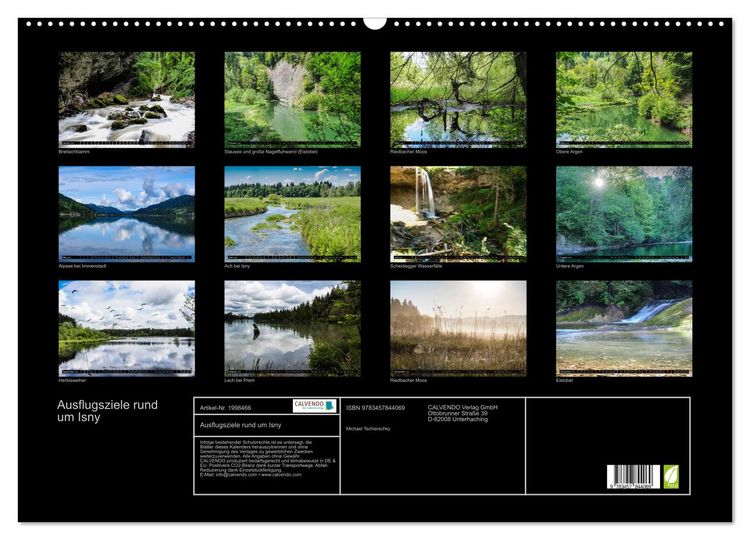 Produktbild: Ausflugsziele rund um Isny (Wandkalender 2026 DIN A2 quer), CALVENDO Monatskalender