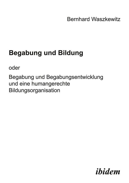 Produktbild: Begabung und Bildung