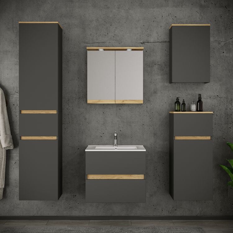 Produktbild: 4 tlg. Badm&ouml;bel-Set mit Waschbecken Cosila-I 61 cm