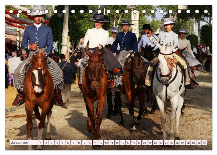 Produktbild: Feria de Abril (Tischkalender 2026 DIN A5 quer), CALVENDO Monatskalender