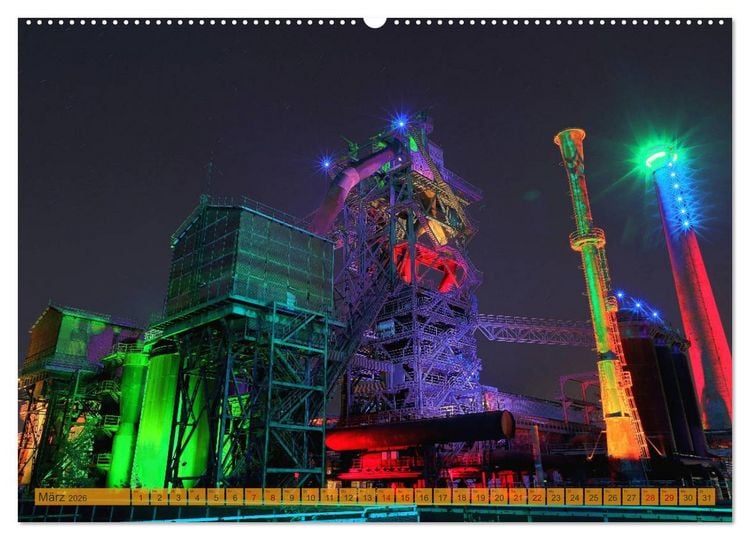 Produktbild: RUHRPOTT LICHTER (Wandkalender 2026 DIN A2 quer), CALVENDO Monatskalender