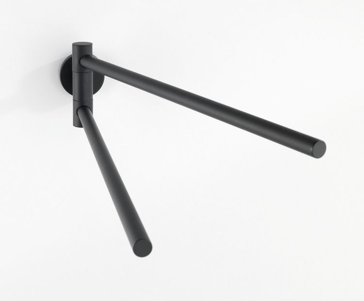 Produktbild: Handtuchhalter Mod. Bosio Black matt mit 2 Armen, rostfrei