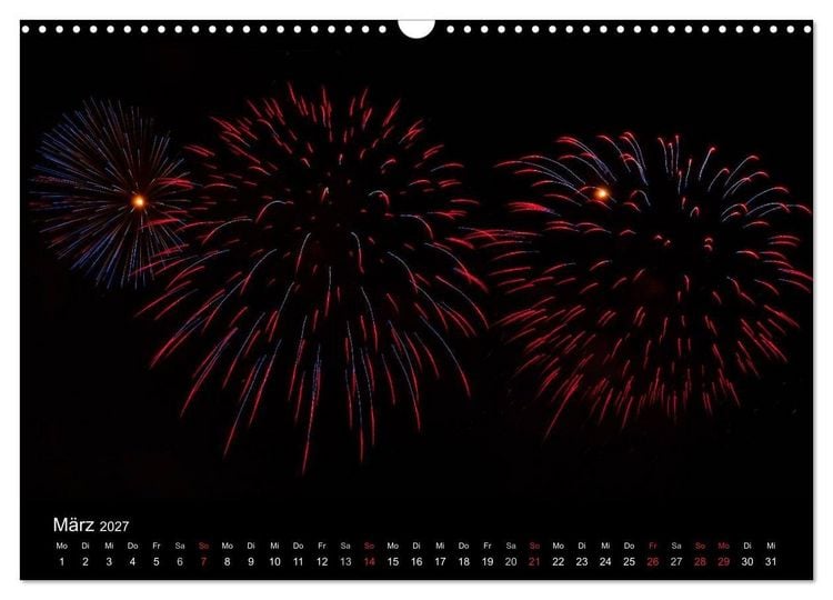 Produktbild: Feuerwerk (Wandkalender 2027 DIN A3 quer), CALVENDO Monatskalender