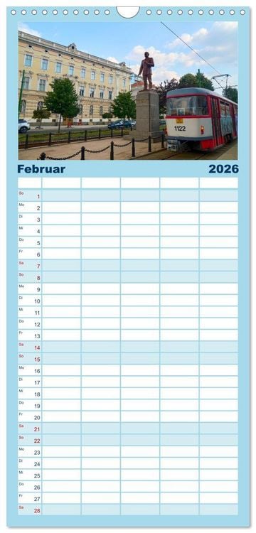 Produktbild: Familienplaner 2026 - Streifz&uuml;ge durch Arad mit 5 Spalten (Wandkalender, 21 x 45 cm) CALVENDO