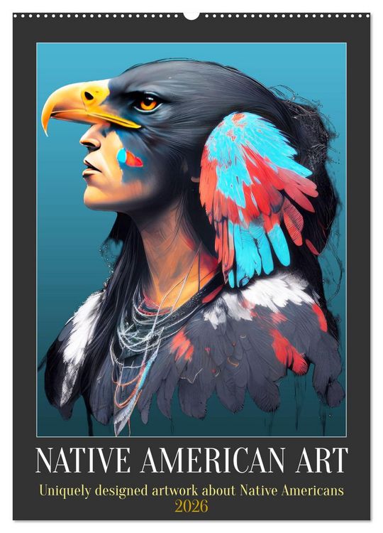 Produktbild: Native American Art (Wall Calendar 2026 DIN A2 portrait), CALVENDO 12 Month Wall Calendar