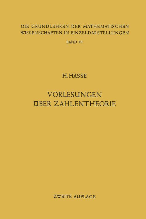 Produktbild: Vorlesungen &uuml;ber Zahlentheorie