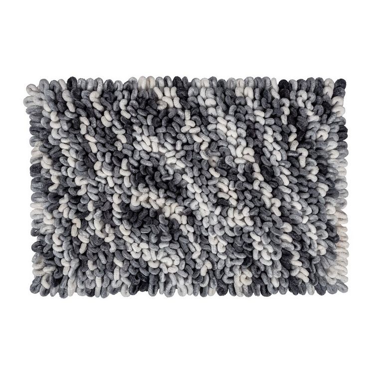 Produktbild: Badteppich Mod. Lerici Grau-Blau, 60 x 90 cm, rutschfest und schnelltrocknend