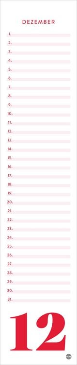 Produktbild: Geburtstagskalender neutral Langplaner mini