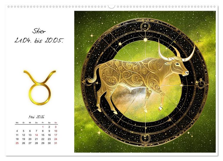 Produktbild: Ein Jahr in Gold (hochwertiger Premium Wandkalender 2026 DIN A2 quer), Kunstdruck in Hochglanz
