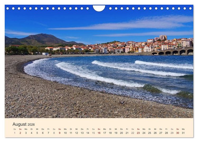 Produktbild: Cote Vermeille - Wo die Pyren&auml;en das Meer k&uuml;ssen (Wandkalender 2026 DIN A4 quer), CALVENDO Monatskalender