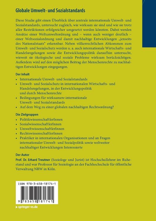 Produktbild: Globale Umwelt- und Sozialstandards