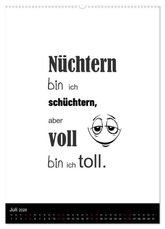 Produktbild: SPRUCH-Beutel voller Spr&uuml;che rund ums TRINKEN (Wandkalender 2026 DIN A2 hoch), CALVENDO Monatskalender