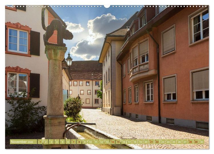 Produktbild: Bad S&auml;ckingen - Charmantes St&auml;dtchen am Rhein (hochwertiger Premium Wandkalender 2026 DIN A2 quer), Kunstdruck in Hochglanz