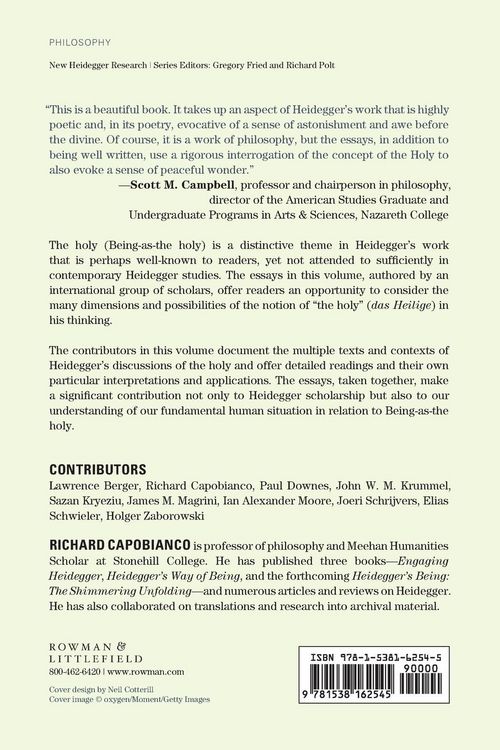 Produktbild: Heidegger and the Holy